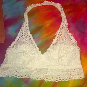 American eagle white  aerie halter bralette